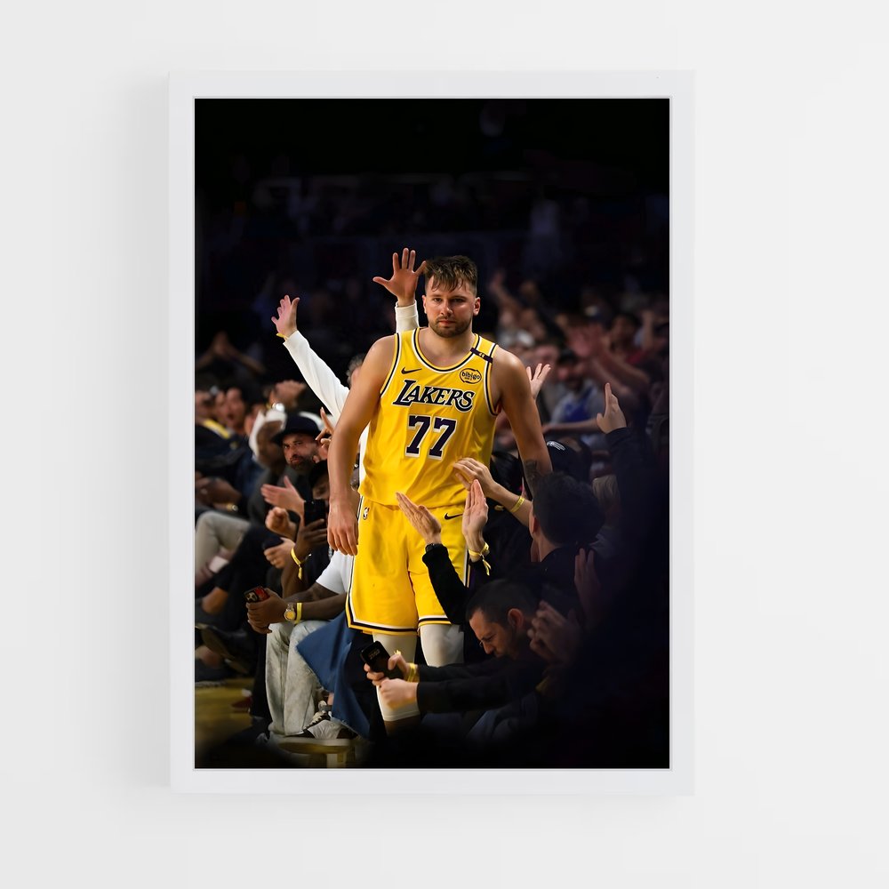 Poster Luka en Jaune – affiche Basketball (vue 3)